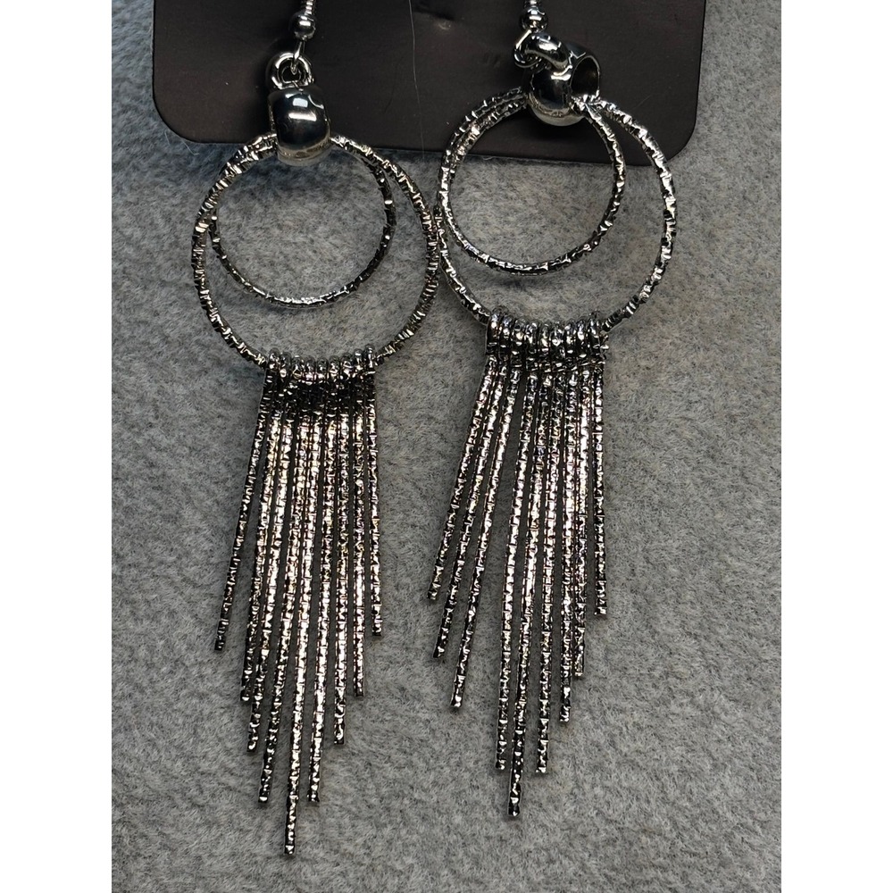 #25. The Liquid Silver Fringe Earrings